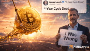 ‘I was wrong’ about Bitcoin’s 4-year cycle, expert James Lavish admits