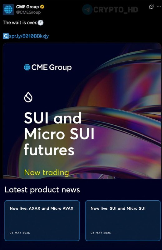 CME AVAX SUI Futures: New Crypto Derivatives Launch