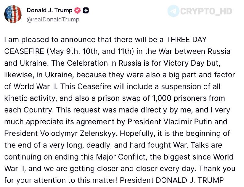 Trump Russia Ukraine Ceasefire Crypto: May Proposal Impact