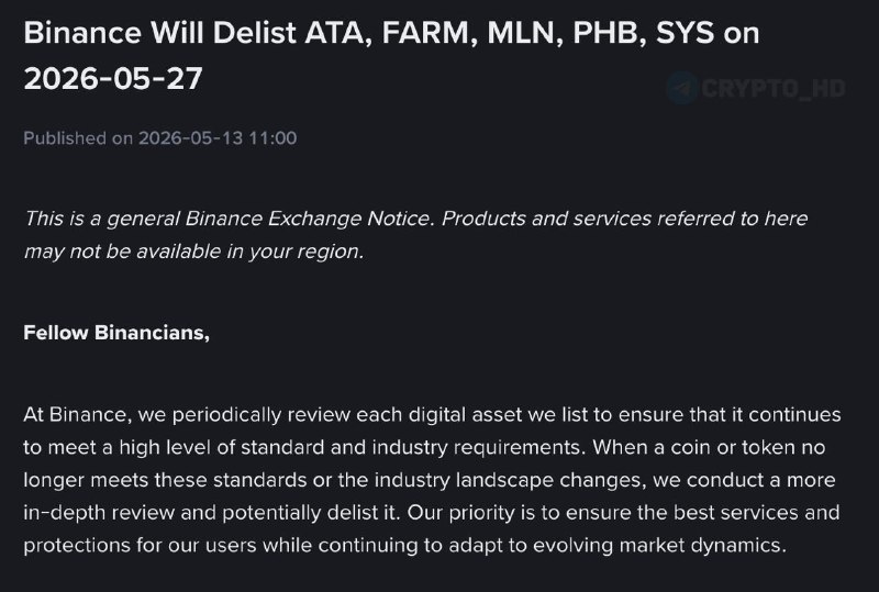 Binance Delisting May 27: Full Token List & Trader Action Plan