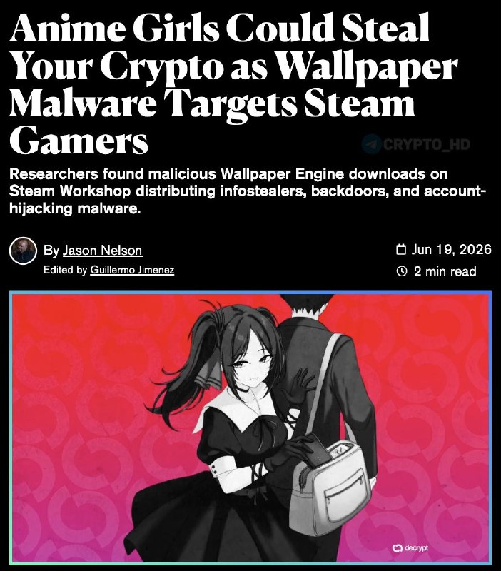Steam Wallpaper Engine Crypto Theft: Is Your Wallet Safe?