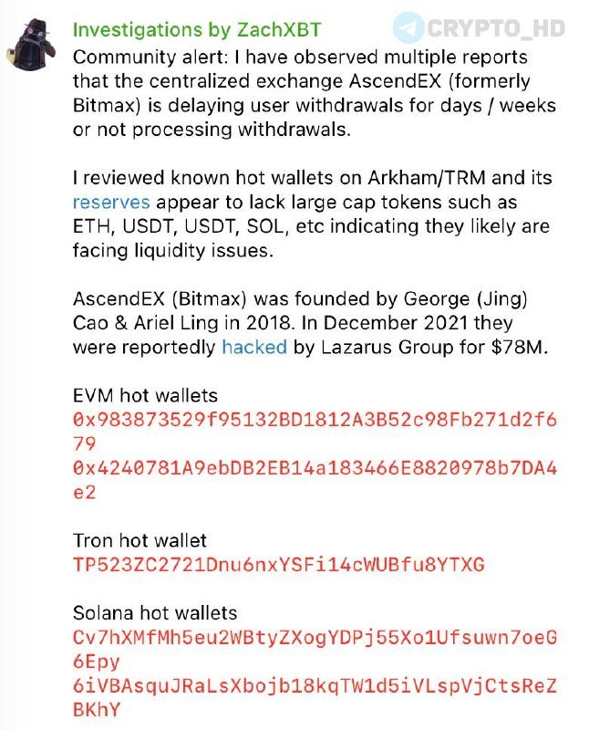 AscendEX Liquidity Issues: Withdrawals Delayed & What to Do