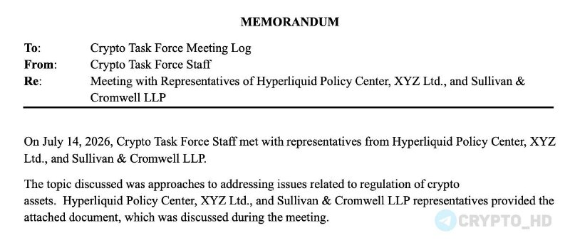 SEC Hyperliquid Crypto Regulation Meeting: What Happened?