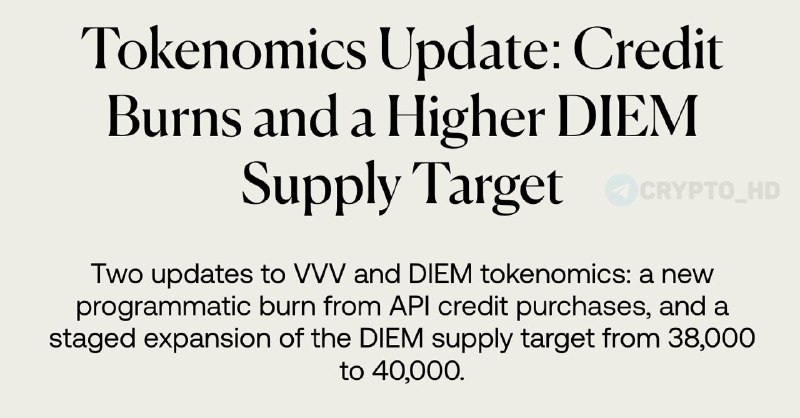 Venice VVV Diem Tokenomics Update: What's New?