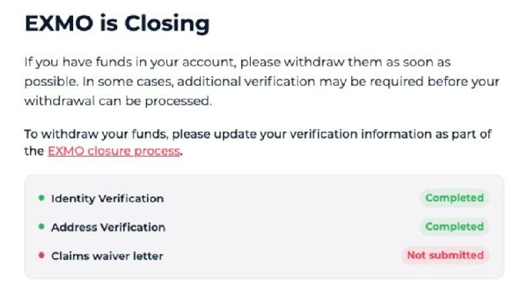 EXMO Pulls the Plug: Sanctioned Exchange Winds Down