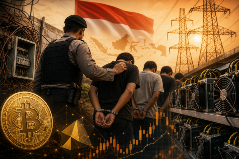 Indonesian authorities accuse a group of 26 miners of stealing electricity