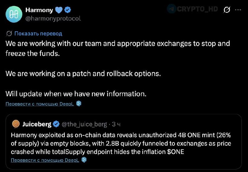 Harmony Blockchain Hack: What Happened to $100M ONE?